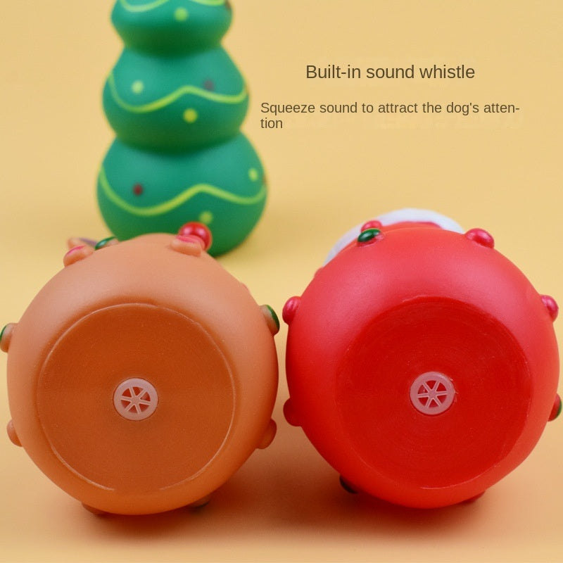 Christmas dog toys Christmas tree Christmas moose Bite resistant teething pet vocal toys