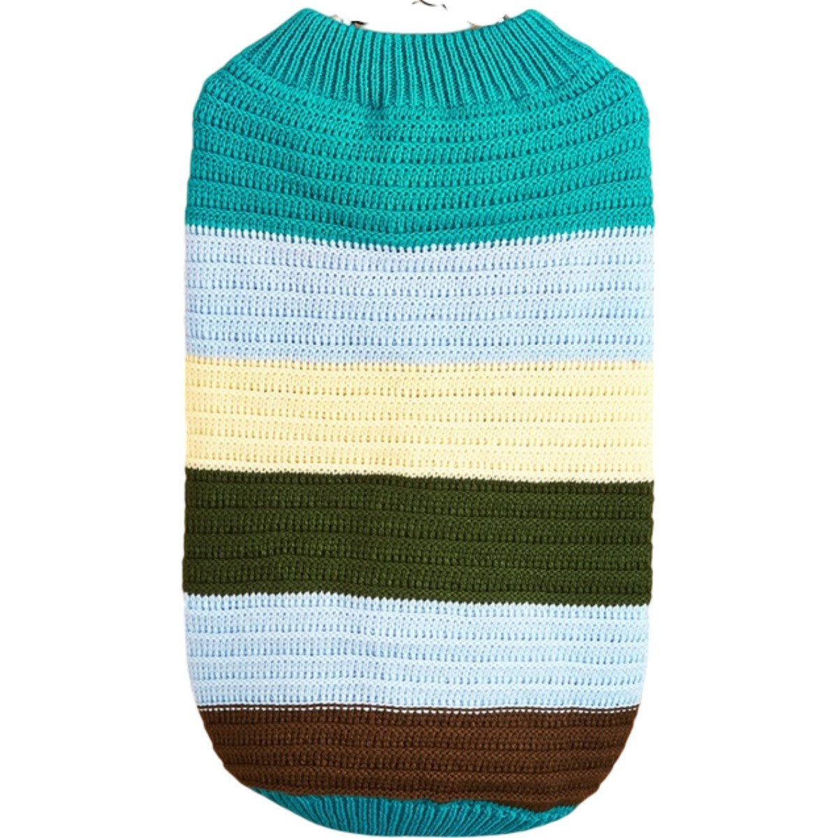 Horizontal Two-Legged Pet Warm Knit Striped Color Knit