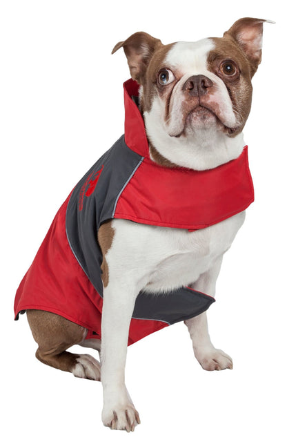 Touchdog Lightening-Shield Waterproof 2-in-1 Convertible Dog Jacket w/ Blackshark technology